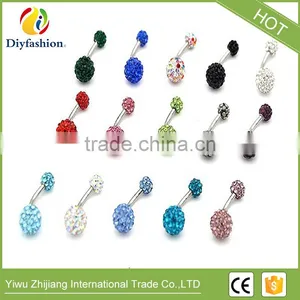 Fashion Diamond Crystal Ball 5mm Colorful Disco Ball Belly Button thumbnail-2
