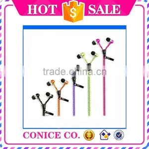 Custom Colors Stereo Noise Cancelling Function Metal Plug Zipper In-Ear Earphone thumbnail-1
