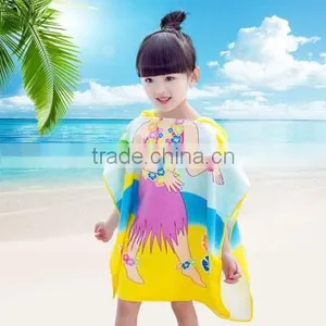 Microfiber Printed Kids Hooded Towels for Beach thumbnail-1