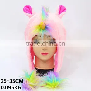 Hot Sale Japan Designs Unicorn Anime Cute Colorful Plush Hat thumbnail-1