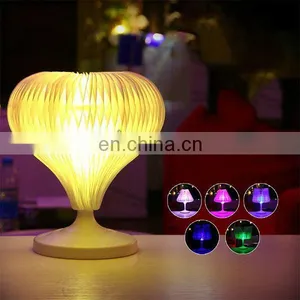 Color Changing Shape Changing USB Desk Lamp Rechargeable LED Table Lamp, Paper Folding Night Light, Bedroom Party Bedside Lamp thumbnail-1