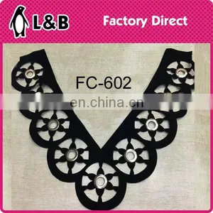 Latest Black Fabric Hollow Pattern Fashion Collar Designs thumbnail-2