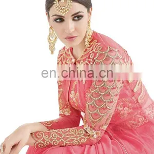 2017 Occasion Wear Net Anarkali Style Lehenga Choli Suits Dress Material thumbnail-4