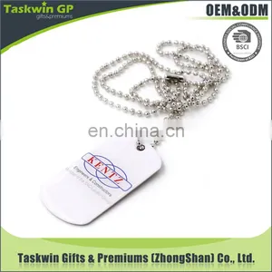 Metal Dog Tag With Chain, Metal Dog Tag With Printing Logo, Custom Sublimated Dog Tag for Sale thumbnail-3