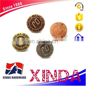17mm Leather Metal Button, Black Leather Button thumbnail-5