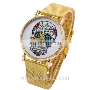 Newest Custom Hot Selling Products Fashion Women Skull Watch thumbnail-5