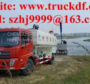 HOT SALE!high Quality and Best Price Dongfeng 4*2 LHD 12m3 6tons Animal Feed Delivery Truck thumbnail-1