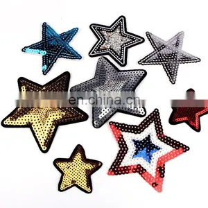 Fashion STAR Patch Sequined Kids Clothes Embroidered Iron On Patches for Clothing thumbnail-1