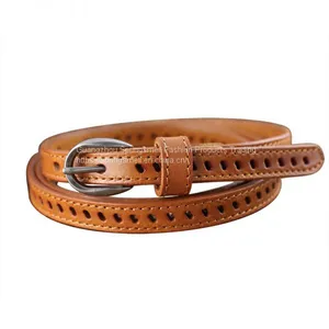Fashionable Lady Genuine Cow Leather Woman Hollow Leather Belts thumbnail-3