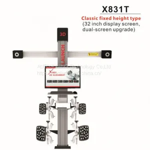 Original LAUNCH X831T 3D 4-Post Car Alignment Lifts Platform Classic Fixed Height Type 32inch Www.obdfamily.net thumbnail-1