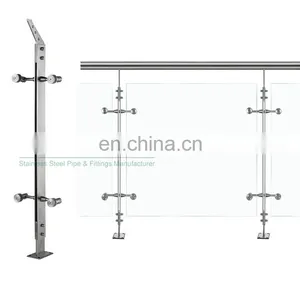 New Arrival Indoor Glass Ss Inox 304 316 Balcony Balustrade Railing System Supplier From China thumbnail-7