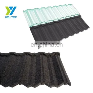 Roofing Construction Black Stone Coated Metal Roofing Shingle in Malaysia thumbnail-1