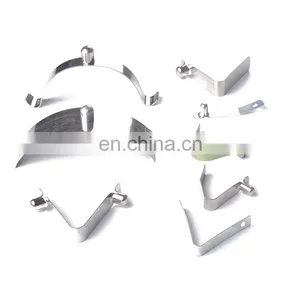Custom 65Mn Steel V Shape Clip Double Button Clip for Tube thumbnail-3