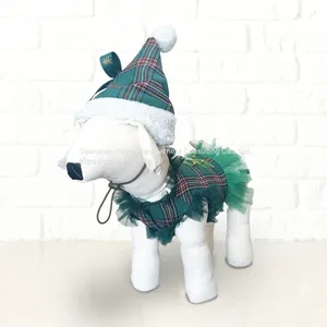 Christmas Pet Clothes/ Wholesale Pet Clothes/ Factory Pet Clothes/ Green Christmas Dog Clothes/ Dog Christmas Hat thumbnail-2