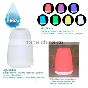 7 Colors LED Factory Price 100ml Ultrasonic Aroma Humidifier SPA Pure Essential Oil Diffuser Mist Maker Fogger thumbnail-3