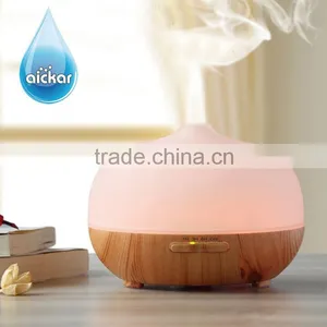 Aromatherapy Diffuser Wood Grain and Grass Cool Mist Ultrasonic Essential Oil Diffuser With LED Light AN-0433 thumbnail-4