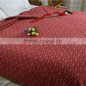 Thick Wholesale Soft Pure Woven Wool Throw Blanket thumbnail-1