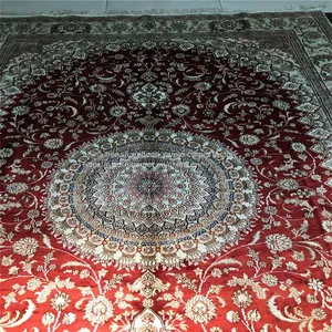 6x9ft Fine Quality Handmade Silk Persian Carpet for Home Decor thumbnail-4