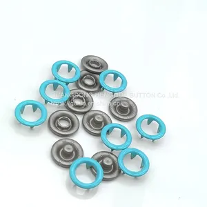 HLD Factory Custom Color 10mm Dyed Ring Prong Snap Button for Garment thumbnail-1