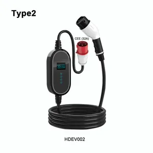 Portable EV Charger CEE(32A) To Type 2 16A 32A Home Ev Charging HDEV002 thumbnail-1