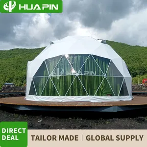 Luxury 6m Diameter 7m Glamping Relaxation Prefab Home Camping Hotel Dome Tent Outdoor Tent for 2-4 Person thumbnail-1
