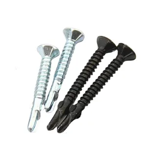 CSK Phillips Head Self Drilling Screw With 6 Nibs and 2 Ears Steel Zinc Plated Self Drilling Screws thumbnail-1