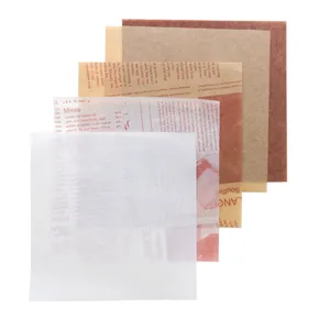 Low Price Sandwich Patty Burger Cooked Food Oil-proof Wrapping Paper News Paper Style Food Wrap Tissue Paper thumbnail-4