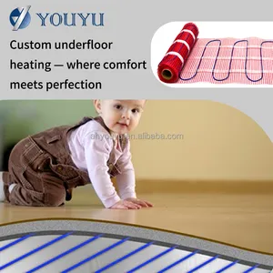 Modern Design HDPE+PP Electric Underfloor Heating Mat Waterproof Floor Warming Mat for Bathroom Electric Heating System thumbnail-2