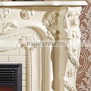 Western Stye Indoor Wite Marble Fireplaces thumbnail-4