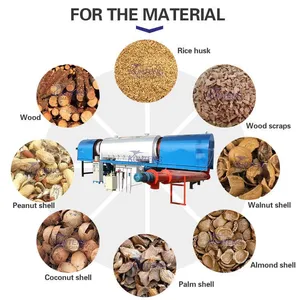 Continuous Rotary Charcoal Furnace Fruit Waste Bagasse Carbonization Combustion Furnace EPC thumbnail-2