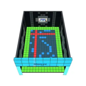 Interactive Led Glowing Floor Tiles for Jumping Grid Square Game, Gravity-sensing Equipment for Escape Room, Factory thumbnail-5