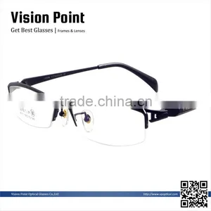 Fashion Men Semi-rimless Pure Titanium Optical Glasses Frame thumbnail-1