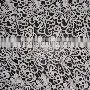 Milk Silk Lace Fabric/embroidery Chemical Lace for Making Dress thumbnail-3