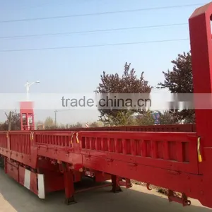 Used 11m Howo Container Flatbed Truck Trailer / Cheap Low Flatbed Trailer in Shanghai thumbnail-4
