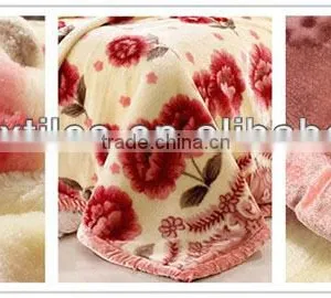 Made In China Winter Flower Plain Dyed Mink Blanket thumbnail-4