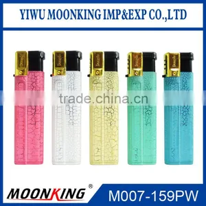 Leather Surface Plastic Gas Refillable Windproof Smoking Cigarette Lighter thumbnail-1