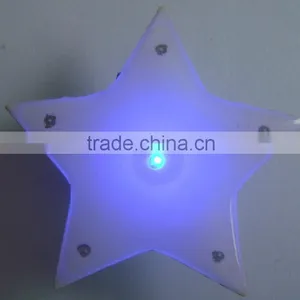 Star Shaped Plastic Badge Pin With Led Shining Light thumbnail-1