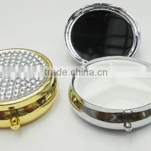 Rhinestone Crystal Bling Portable Pill Box thumbnail-4