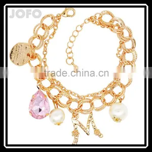 Fashion Bracelets & Bangles Pulseira Feminina Simulated Pearl Crystal Bracelets for Women Pulseras thumbnail-1