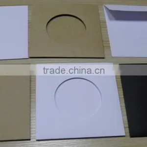 Black, Brown, White CD Envelope With Central Hole, no Flap, Cheap Price, Free Sample thumbnail-1