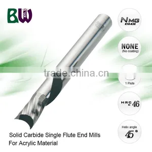 Tungsten Carbide Single Flute End Mill Cutters For Cutting Acrylic thumbnail-1