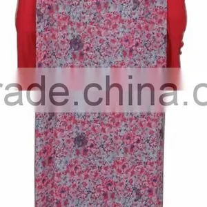 100% Rayon Maxi Dress,long Dress, Muslim Throbe With Lace thumbnail-2