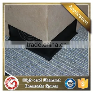 Laminate Flooring Brushed Silver Inner Corner Aluminium Wall Skirting Board With End Caps thumbnail-6