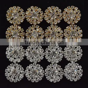 20mm Wholesales Price AAA Quality Alloy Round Flatback Crystal Rhinestone Button for WeddingJewelry Garment Accessory thumbnail-1