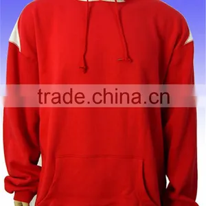 High Quality Red Color Sports Cotton Pullover Hoodie thumbnail-1