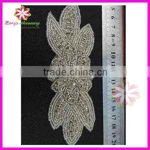Hot Sale Latest Crystal Rhinestone Applique, Beaded Bridal Trim for Wedding Dresses China Manufacturer thumbnail-5
