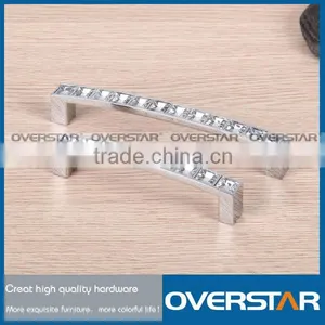 Wholesale Products Beautiful Bedroom Glass Handles ,Small Jewelry Box Drawer Handles, Unique Diamond Zinc Alloy Drawer Handle thumbnail-1