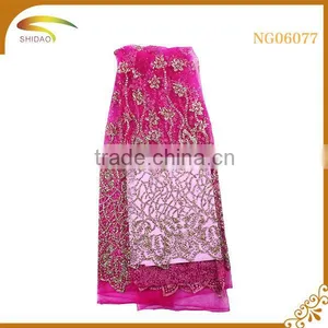 Cheap Nigerian High Quality Lace Fabric Swiss Guipure Voile African for Wedding Dress thumbnail-1