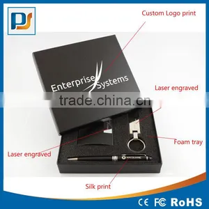 High-end Company Gifts Business Travel Portable Tool Kits Including Name Card Holder, Key Chain and Ballpoint Pen thumbnail-2