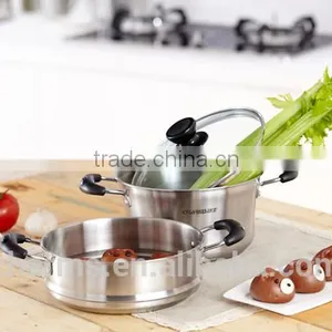 2016 New Arrival Japanese Steamer Pot&800W Stainless Steel Food Steamer& Pure Colour Food Cookware Quality Choice thumbnail-4